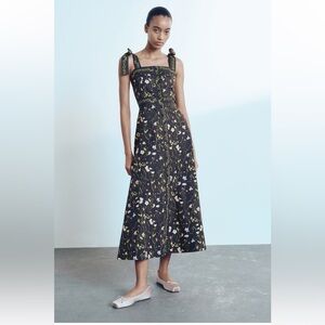 Tie-strap cotton dress